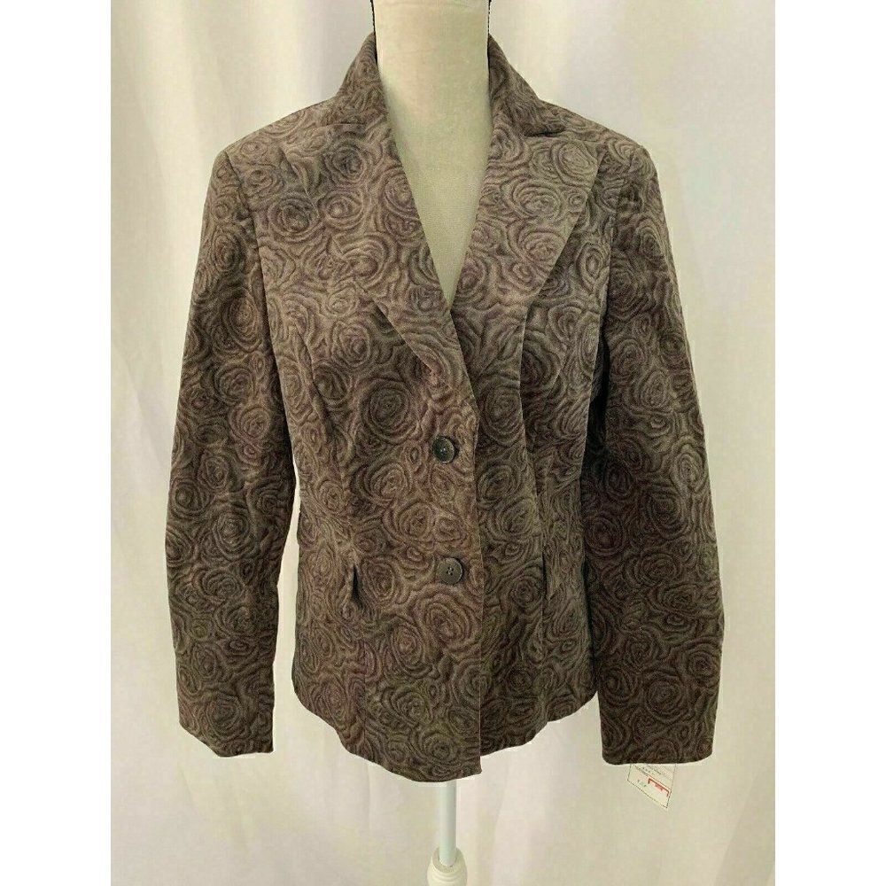 Jones New York New Floral Long Sleeve blazer